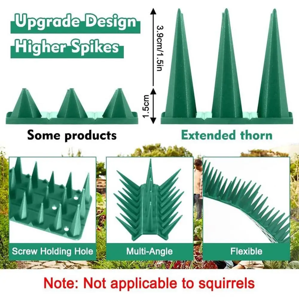 10pcs Plastic Anti-bird Stab Pigeons and Scare Birds Control Anti-cat Anti-theft Fence Wall Nail Bird Repellent Spikes