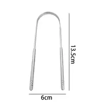 1Pcs Stainless Steel Tongue Scraper U-shaped Metal Fresh Breath Cleaning Coated Tongue Toothbrush Oral Hygiene Care Tools 6