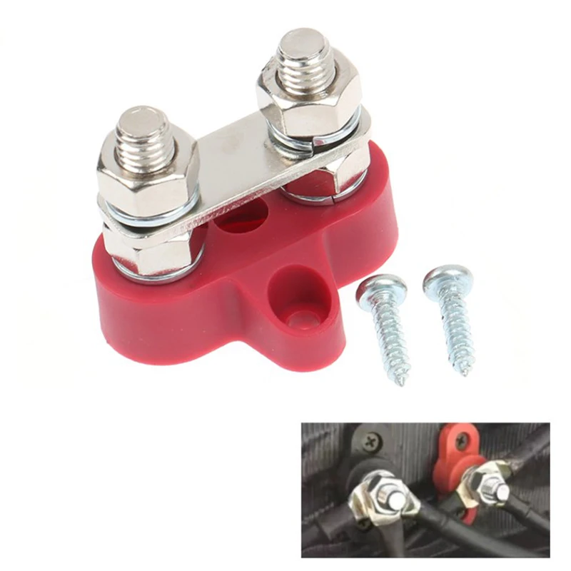 

Terminal Block Studs M8 Junction Block Bus Bar Insulated Dual Power Distribution Stud Positive Negative RV