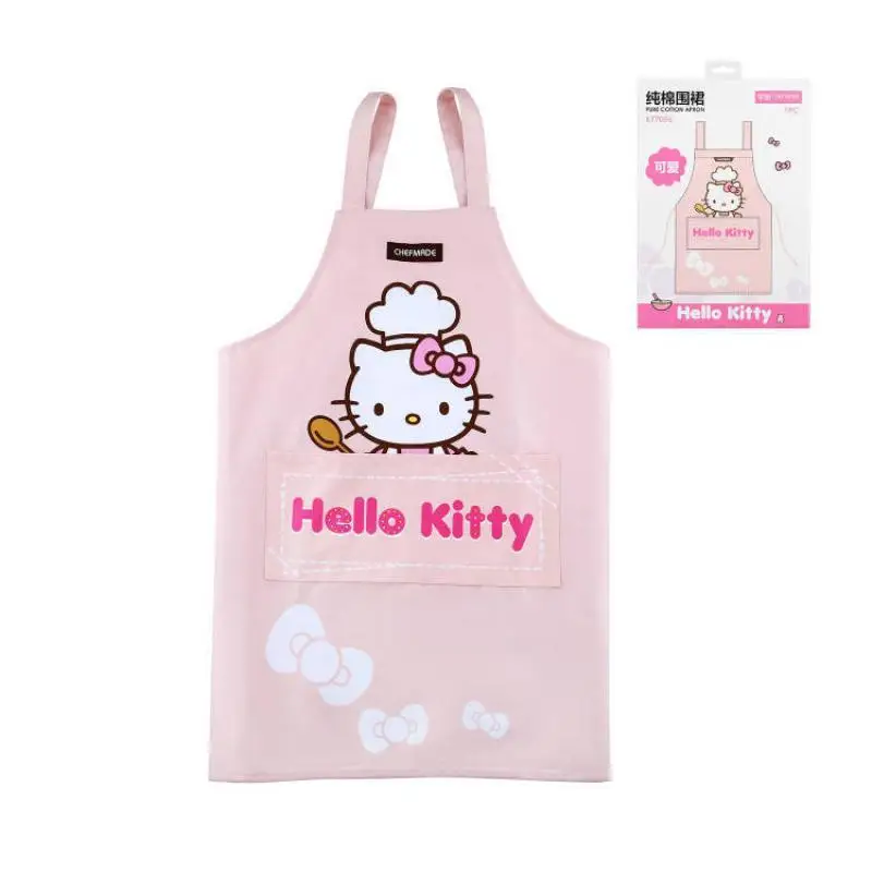 

Кухонный фартук Hello Kitty из хлопка для выпечки, домашние кухонные инструменты для готовки, игровые инструменты, Женские аксессуары, праздничное украшение