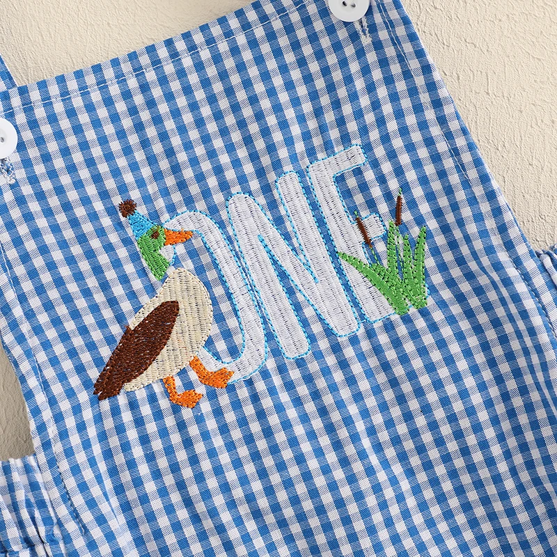 Duck themed birthday romper image 5