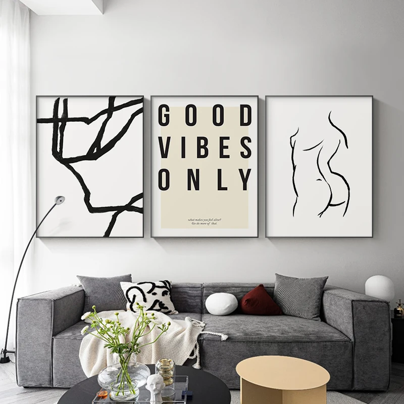 

Abstract Minimalist Painting Canvas Art Print Nordic letter Poster Wall Home Decoration painting Picture for living room bedroom