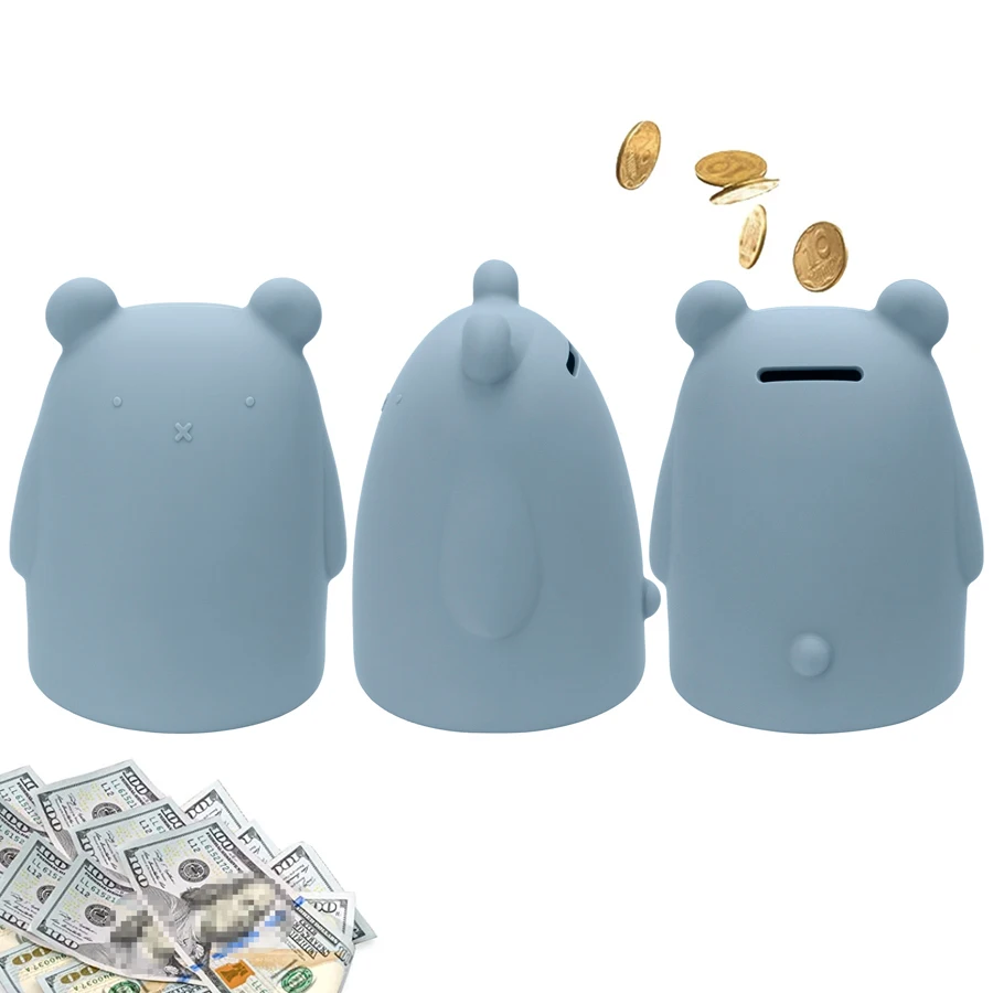 Cute Cartoon Animal Silicone Piggy Bank Money Coin For Attracting Money Jar Coins Money Box Savings Box Coins Baby Toy 3