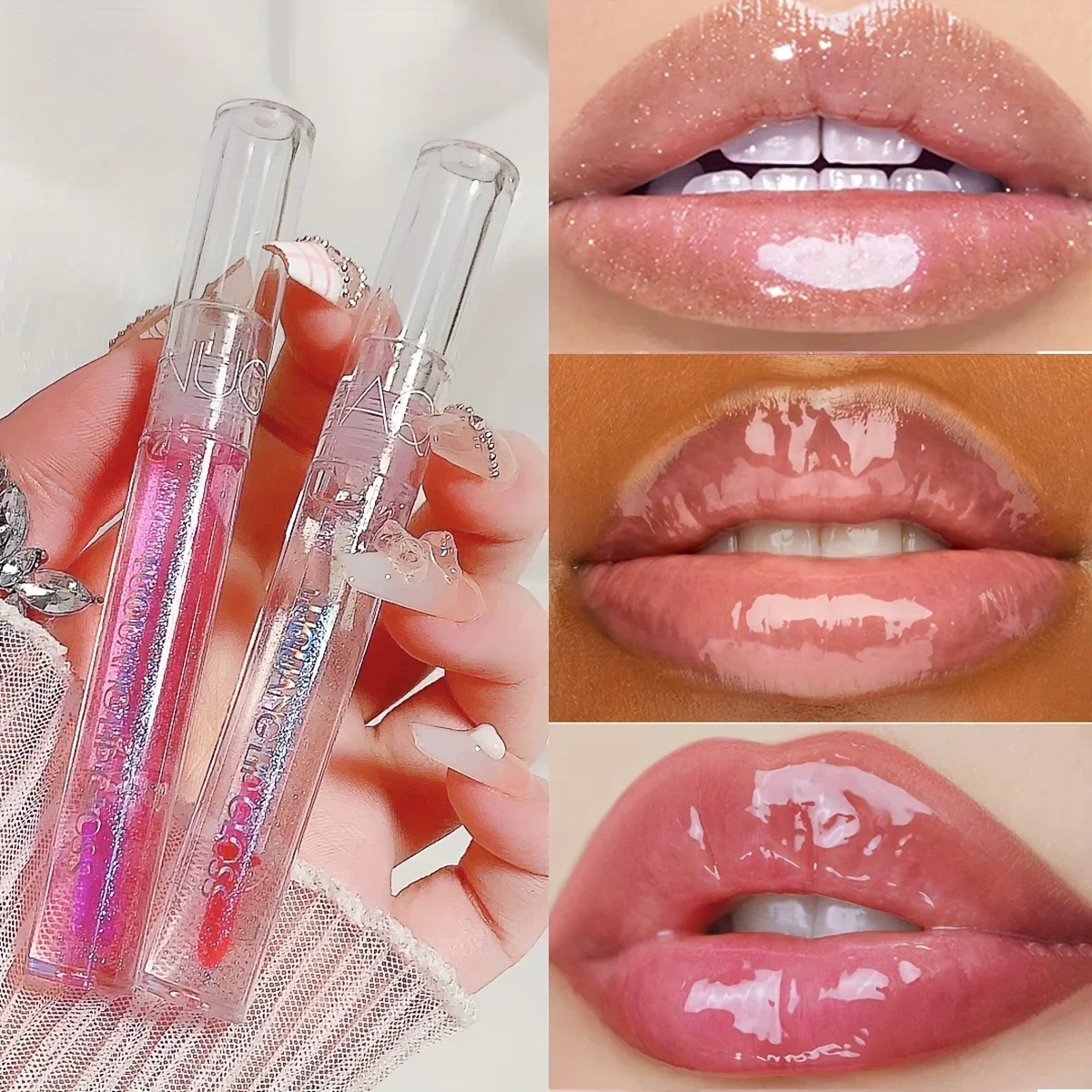 Lip Gloss Rich Micro-glitter Moisturizing And Hydrating Mirror Lip Glaze Lip Balm Colored Lipstick With Flash