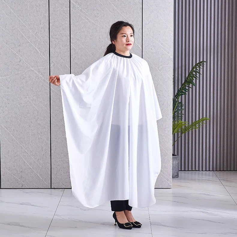 블랙 미용 케이프 전문 헤어 살롱 이발사 천 랩 보호 가운 앞치마 방수 커팅 가운 헤어 천 랩