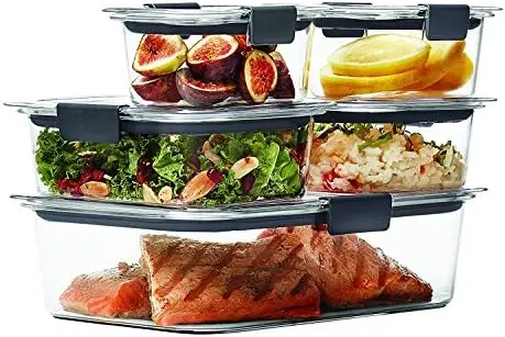 

Контейнер для хранения пищевых продуктов, набор из 10 предметов, 100% герметичный, пластиковый, прозрачный