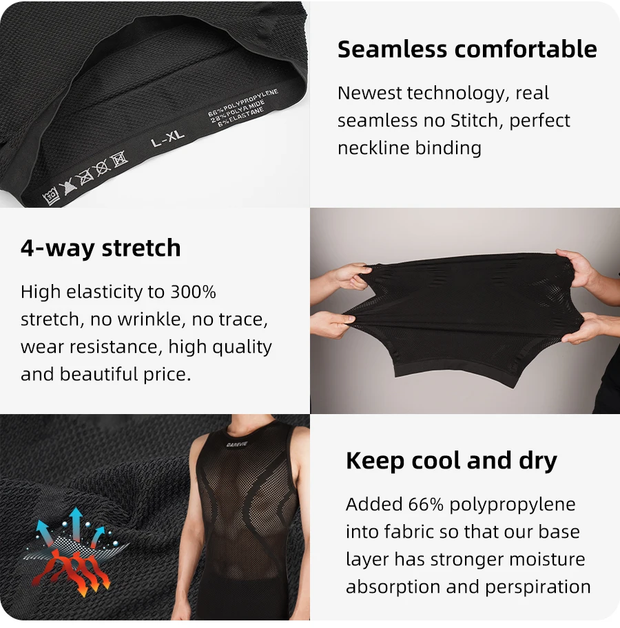 Description Picture 4 of itemDAREVIE Cycling First Layer Man Compression Seamless Women Bicycle Cycling Inner Sports First Layer Undershirt Bike Base Layer