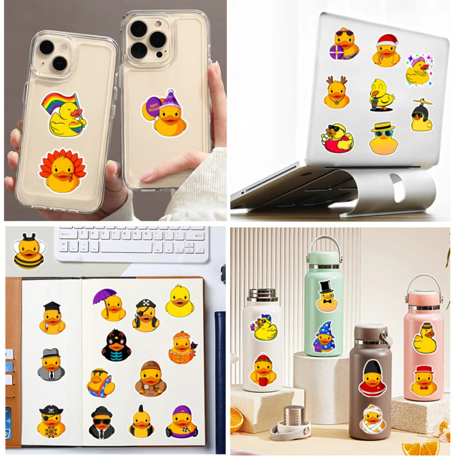 Cute Funny Yellow Duck Stickers for DIY Decor and Accessories