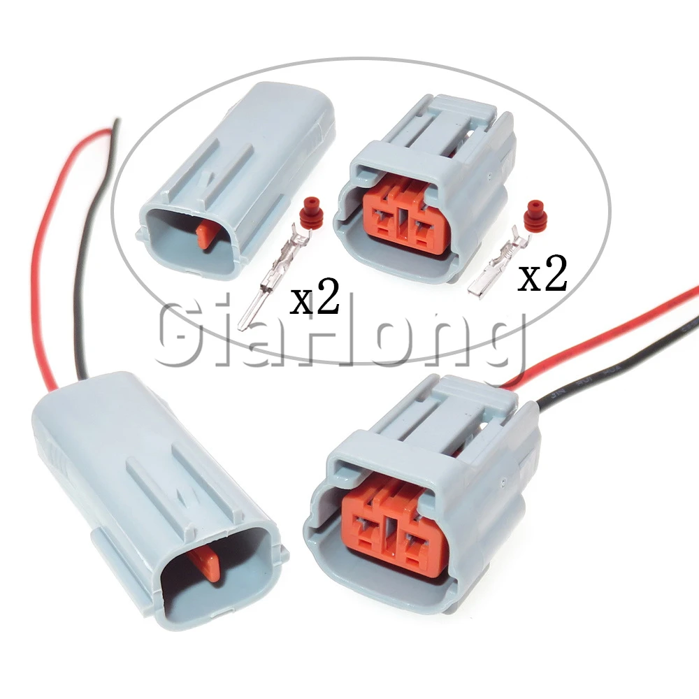 

1 Set 2 Ways Car Foglight Male Female Docking Socket Auto Waterproof Adapter 6195-0003 6195-0006 Starter Electrical Connector