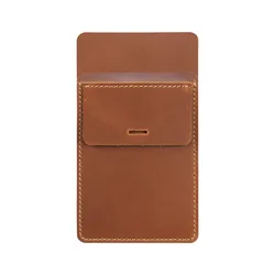 Handcrafted Leather Pen Pouch - Portable Stationery Organizer for Office & Hospital Supplies (Brown)