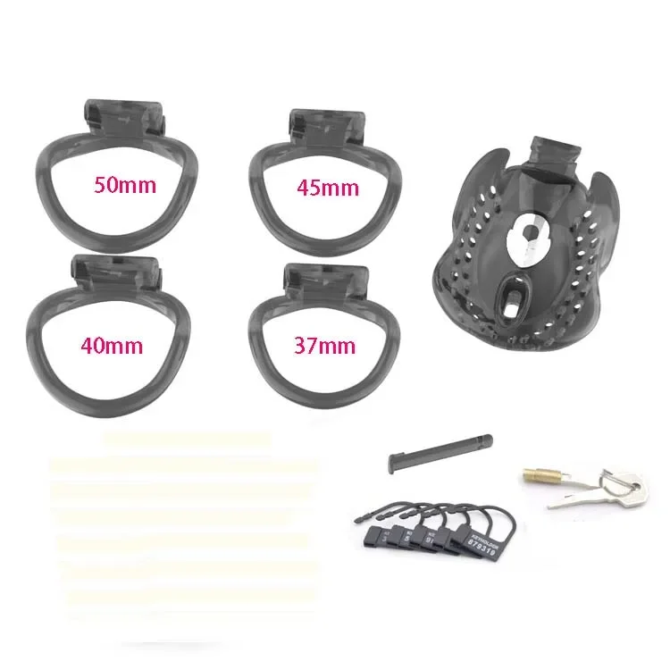 Penis Chastity Lock CB Lock Man Plastic Dick Restraint Device 4 Sizes Ring Hollow Breathable Large Space Cock Cage Adult Sex Toy penis chastity cage,chastity lock sex toy