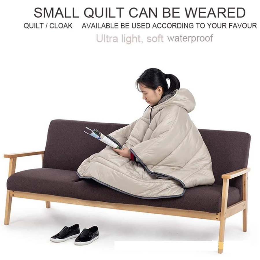 

2024 Outdoor Wearable Sleep Bag Winter Adult Poncho Cloak Humanoid Shape Ultralight Cold-proof Coat Spring Hiking Warm Clothes