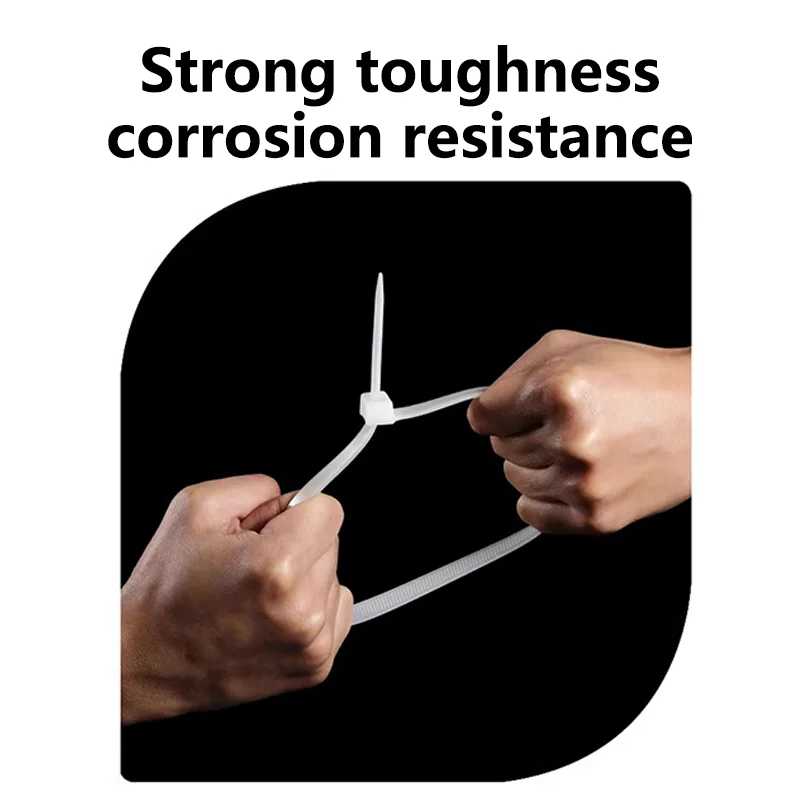 Self-locking Plastic Nylon Tie 3*100 3*150 4*200 Cable Tie Fastening Ring Zip Wraps Strap Nylon Cable Set 250/1000PCS