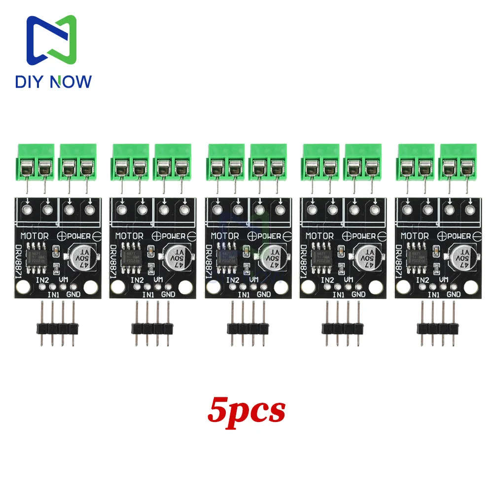 5/1Pcs DRV8871 DC 6.5-45V H-Bridge Motor Driver Module 3.6A Brushed DC Motor Control PWM 10A Sinking Source for DIY Robot 1