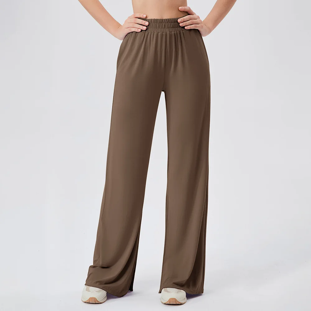 Women's high waist ballet pants gym running classical dance fitness loose wide leg yoga pants female straight harem trousers