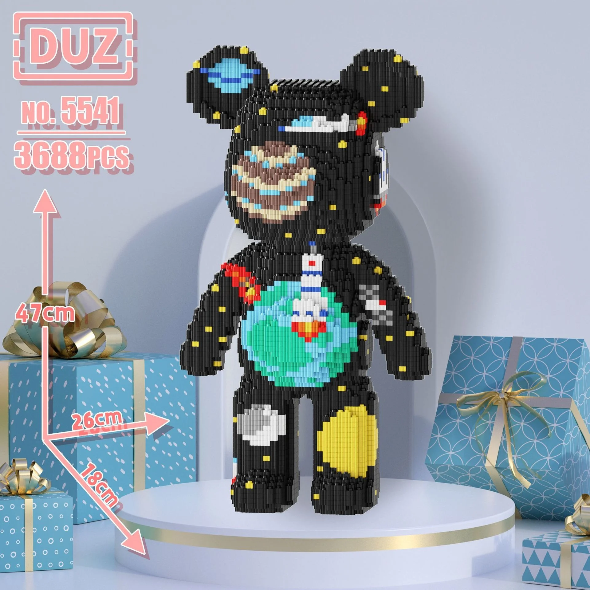 Oversized Violents Bear Building Blocks Assembled Toys DIY Adult Educational Children's Toys Birthday Gift Model Dolls Toys 5