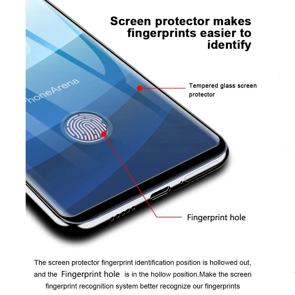 10D 9H Full Cover Tempered Glass For SAMSUNG Galaxy S10 PLUS S10 - Main Image