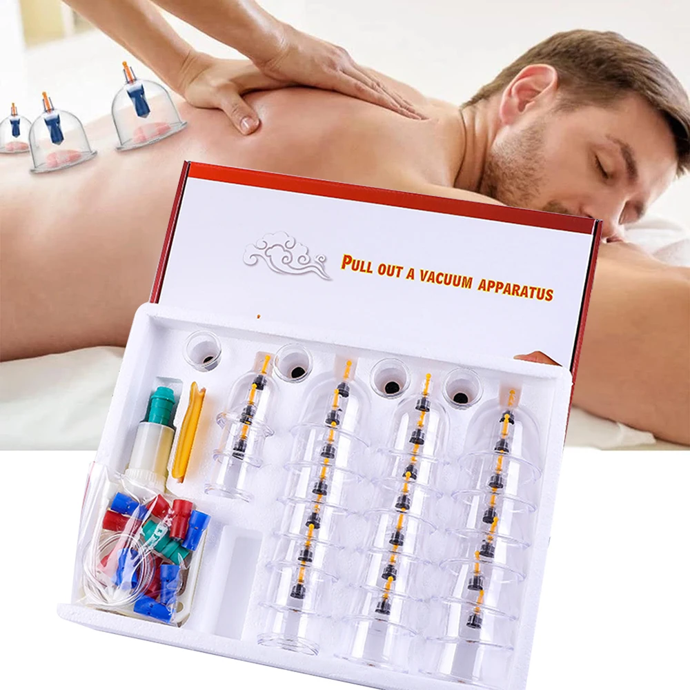 32 Can Household Thickened Vacuum Cupping Machine Non Glass Cupping Machine Health Massage Tool vacuum cupping sets