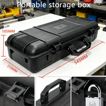 Valigetta Organizer per Fotocamera, Scatola di Stoccaggio per Attrezzatura Fotografica, Custodia Protettiva Sigillata Antiurto con Spugna