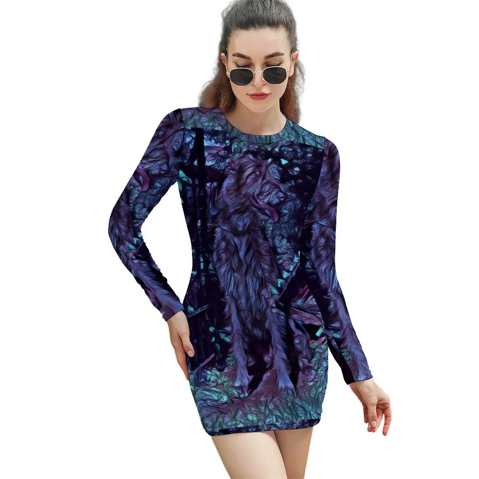 

Night Hound in Purple Long-Sleeved Sheath Dress birthday dress ladies dresses for women 2024 Dresses gala