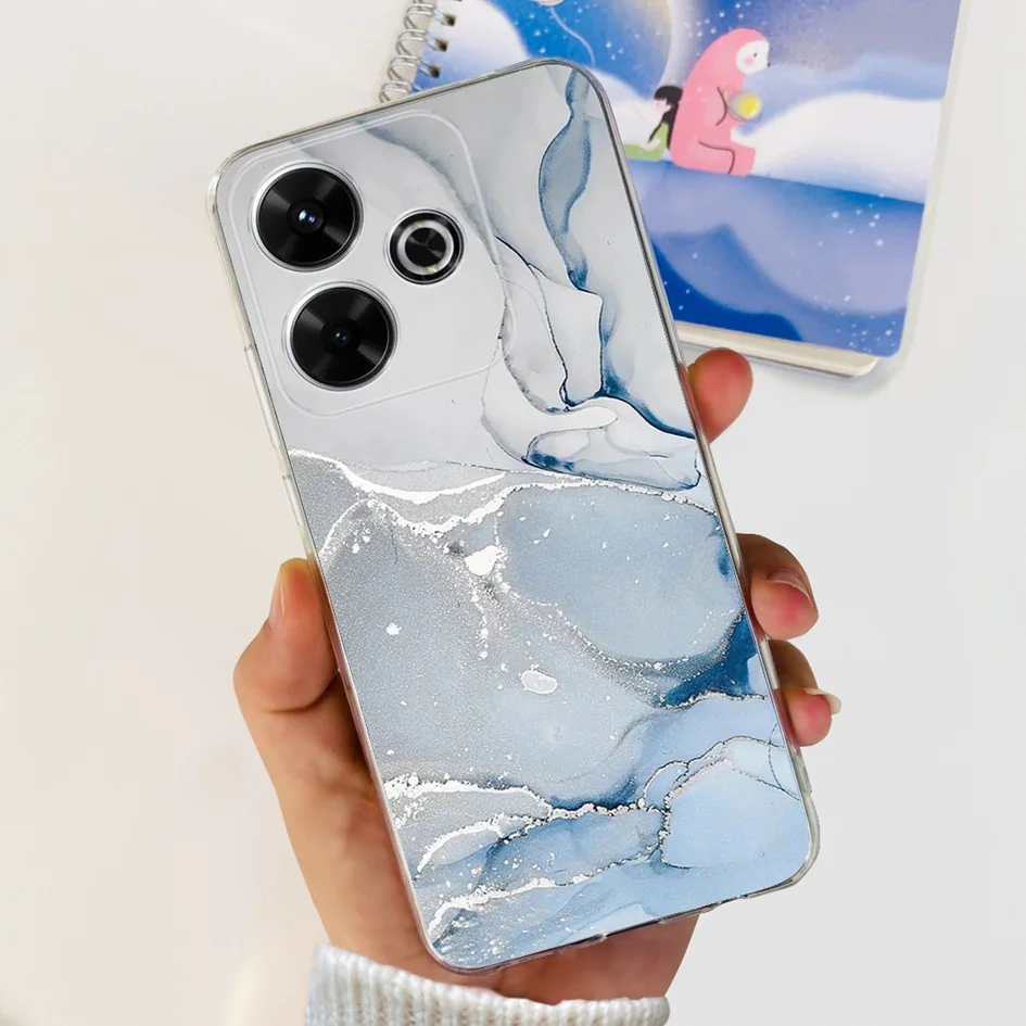2024 Fashion Tulip Flower & Butterfly Soft Silicone Clear Phone Case