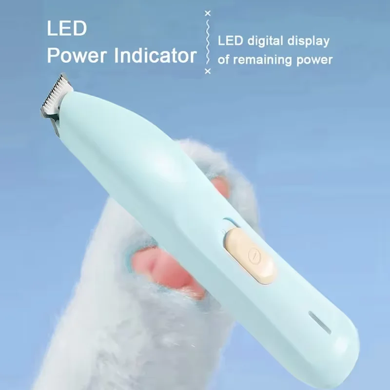 Pet clipper pet electric push clippers with Led lights foot hair trimmer professional dog and cat care supplies usb rechargeable shaver