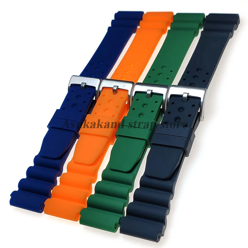 Silicone Waterproof Watch Strap Replacement - Men's Diving Wristband Accessory