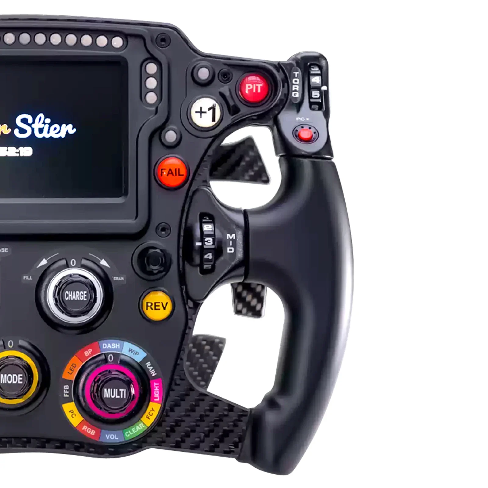 Formula Wheel レーシングシミュレーション用 ステアリングホイール 高度なレーシングゲーム用ステアリングホイール,4.3インチの