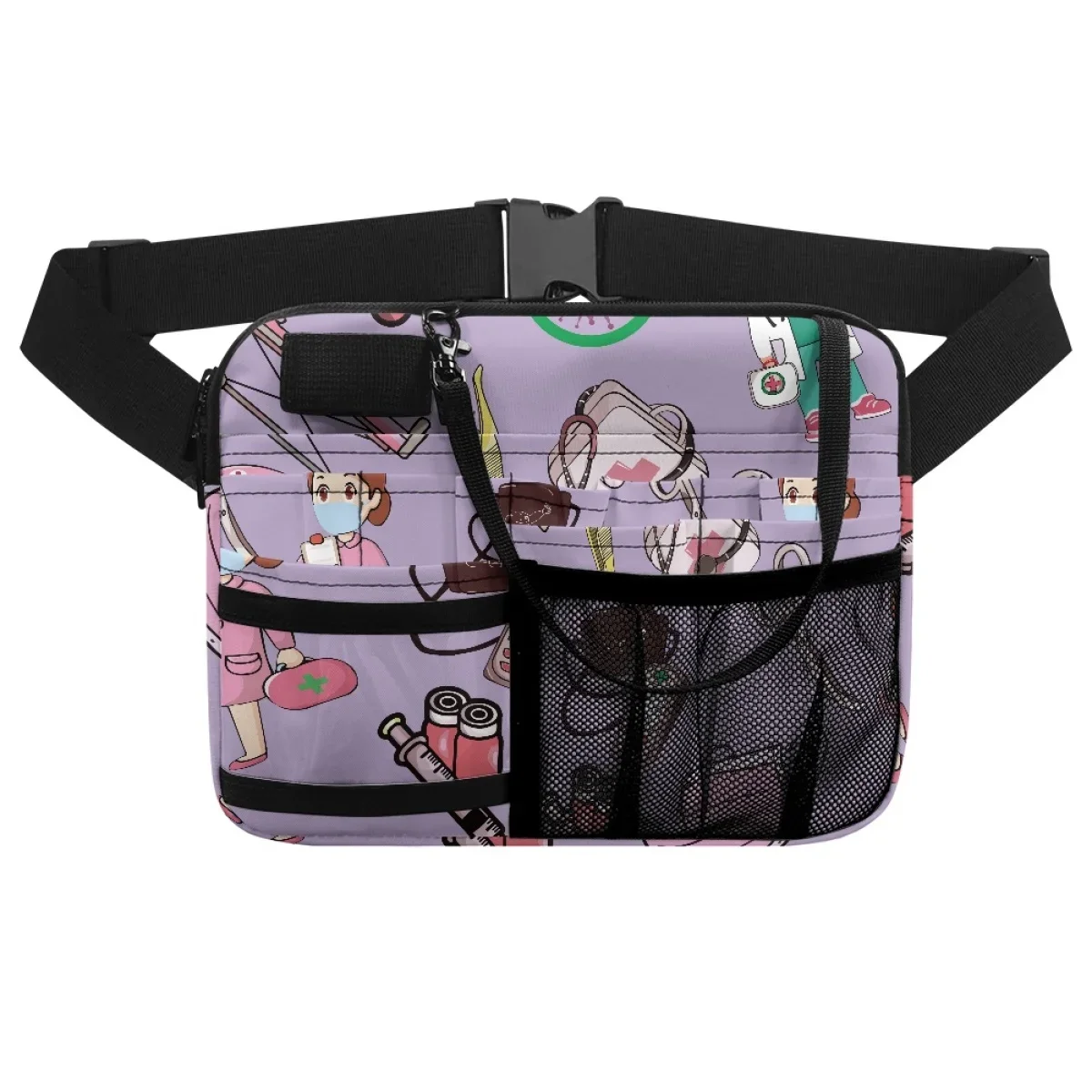 Women's Waist Bag Nurse Gift Adjustable Strap Portable Multi Pockets Medical Style Design Belt Bag Fanny Pack Female Organizer