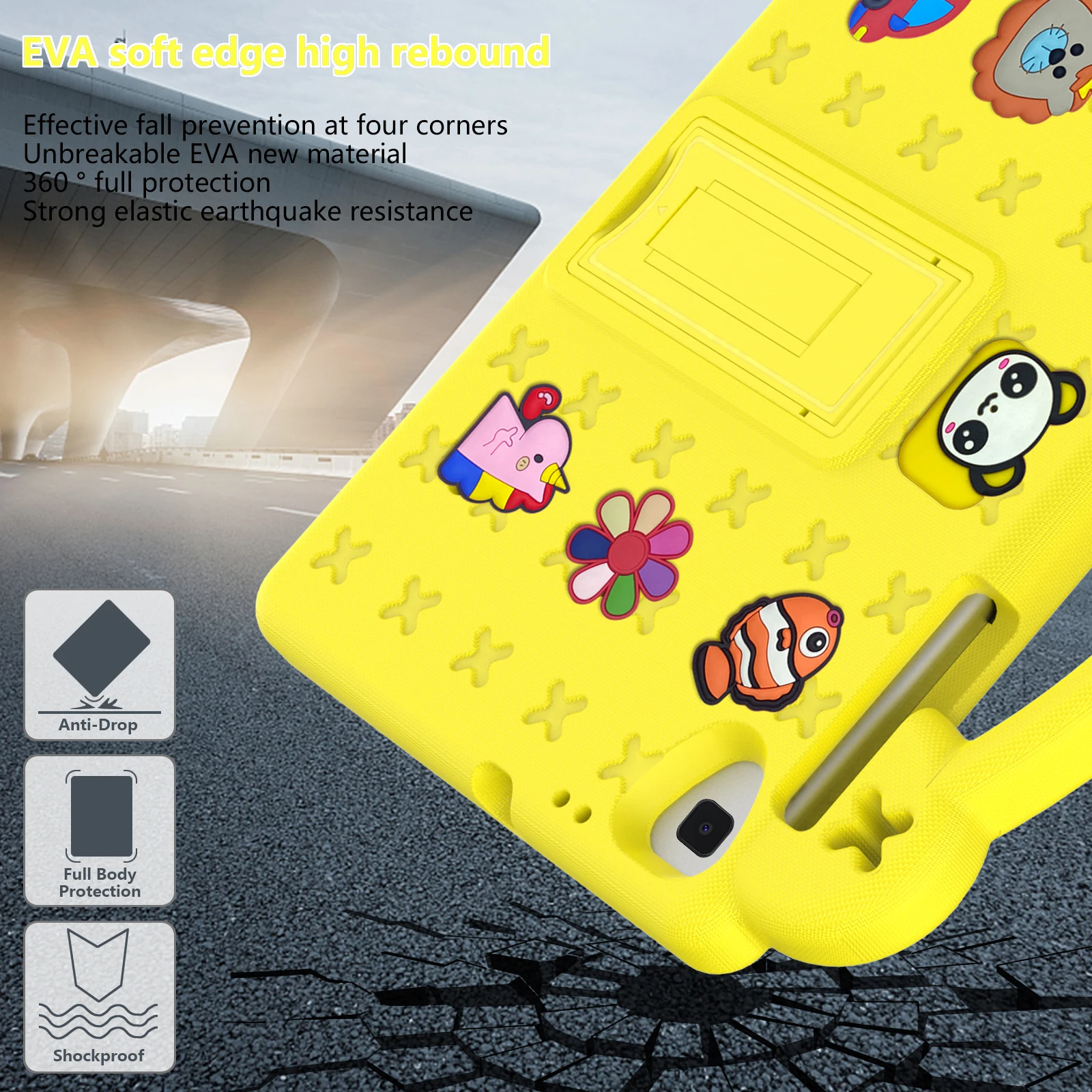 para samsung galaxy tab um caso crianças tablet eva espuma suporte capa para taba polegada