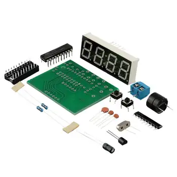 AT89C2051 Electronic Clock Digital LED Display 4 Bits Electronic Clock Electronic Production Suite DIY Kit 0.56 Inch Two Alarm