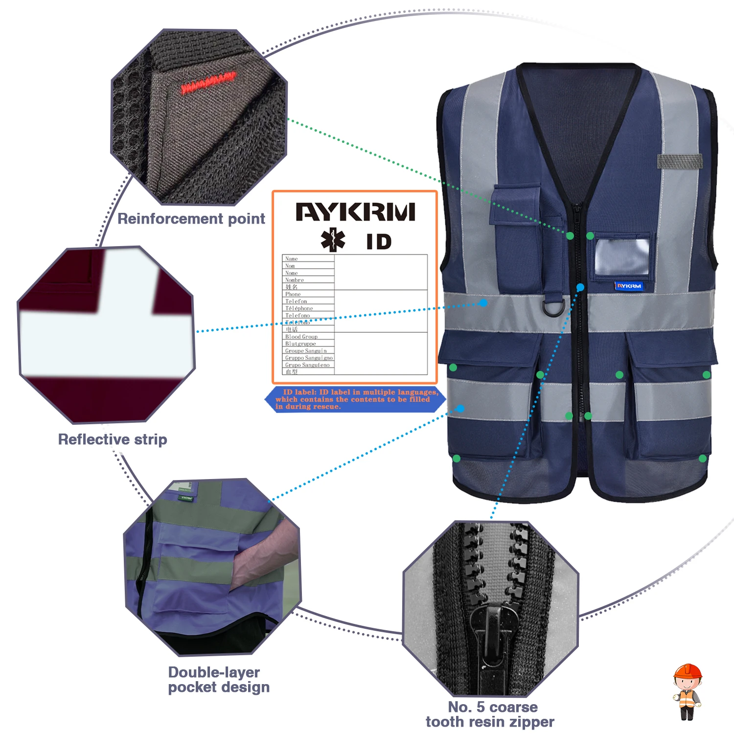 GILET ALTA VISIBILITA' TASK - Safety Work Srl - Foto 11