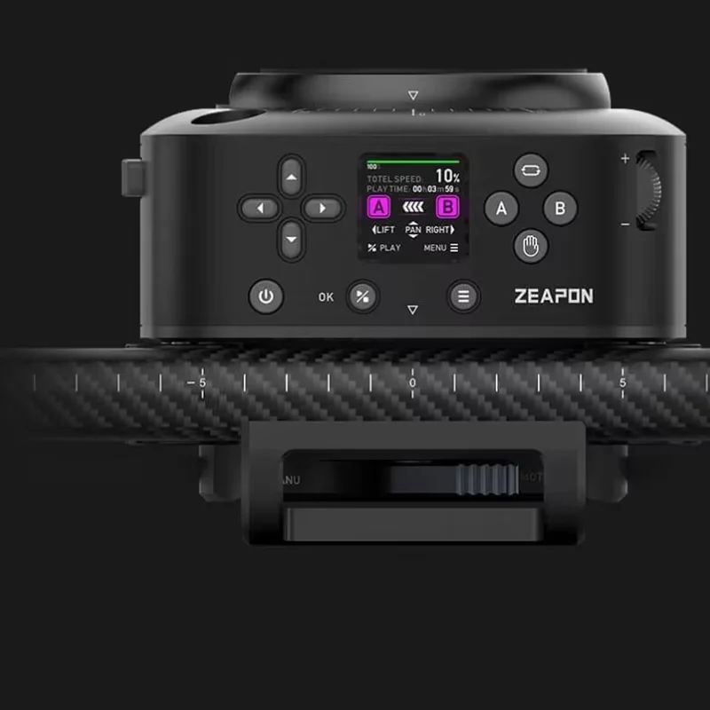Zeapon AXIS 80Pro 100Pro 120Pro Carbon Fiber Camera Slider Multi-axis Motorized Electric Track LCD Screen 360 Photography