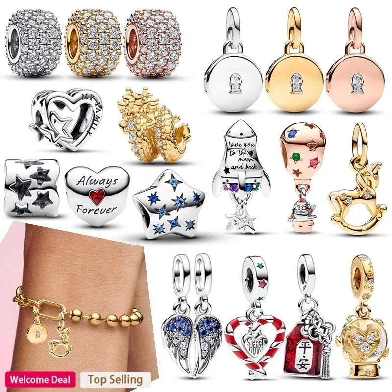 

2023 New Year's Collection 925 Silver Popular Love Balloon Beads Suitable For Original Women's Bracelet Pendant Jewelry