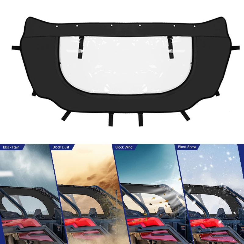 2024 Rzr Pro R Rear Windshield For Polaris RZR PRO XP /RZR Turbo R 2020-2023 2024 UTV Black Rear Soft ...
