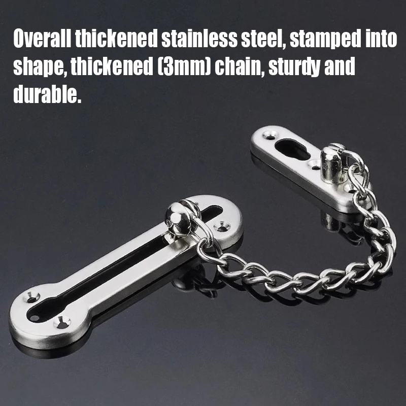 Description Picture 4 of item1PCS Stainless Steel Anti-theft Door Chain Security Chain Safety Guard Door Lock Chain Latch Chain Anti-theft Buckle Chain