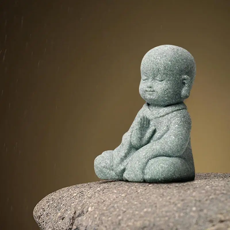Relaxdays Buda Sentado, Resistente Intemperie, Decoración Zen, Figura
