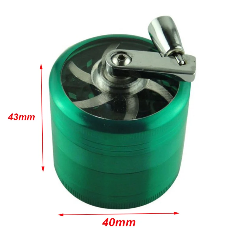 Zinc Alloy 40mm 4-Layer Metal Herb Herbal Household Commodity Spice Crusher Kitchen Grinder Tools