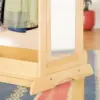 EdQ Dress-up Storage with Bins Natural: Kids Dress Up Rack with Mirror, Shoe Storage Shelf, and Cubbies for Costume and Pretend 4