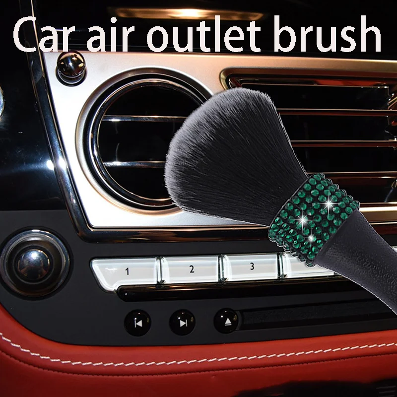 

automobile Diamond inlay Cleaning brush Soft bristled brush Air outlet gap cleaning brush