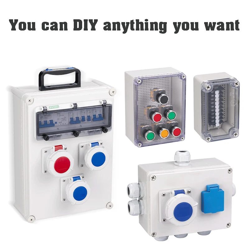 F-type transparent waterproof box Outdoor monitoring box Outdoor waterproof junction ABS Plastic terminal seal switch electronic enclosure case electrical junction box electrical box electrical distribution box