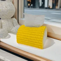 Creativity Bread/Corn Shape Tissue Box Personalized Decoration Living Room Kitchen Tissue Storage Box 2