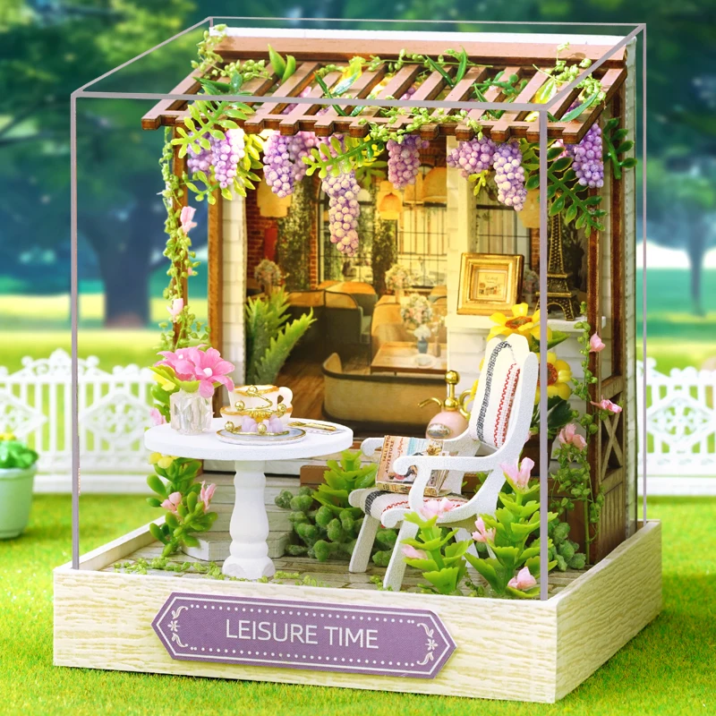 Doll House Kit Miniature DIY With Furniture for Home Decor