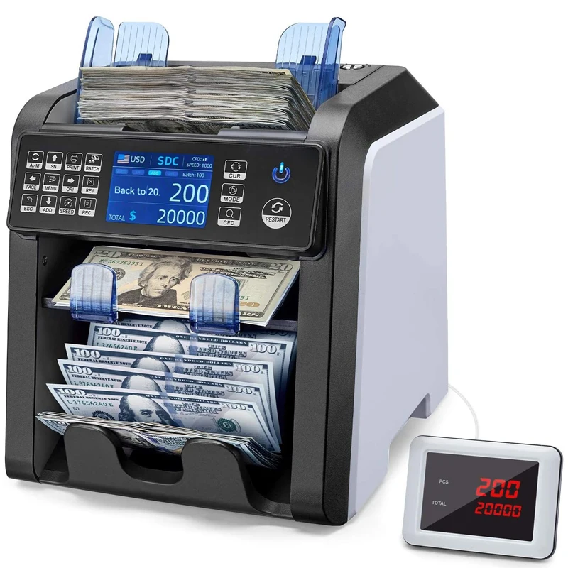 

Dual CIS Banknote Sorter Fitness Mix Value Money Counter Counterfeit Bill Counter With IR/UV/MG/IMAGE Detection function AL-950