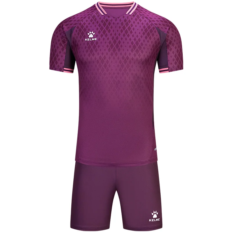 Kelme Football Uniform Team Set Men's Match Equipment Short Sleeved football uniform sports uniform sets