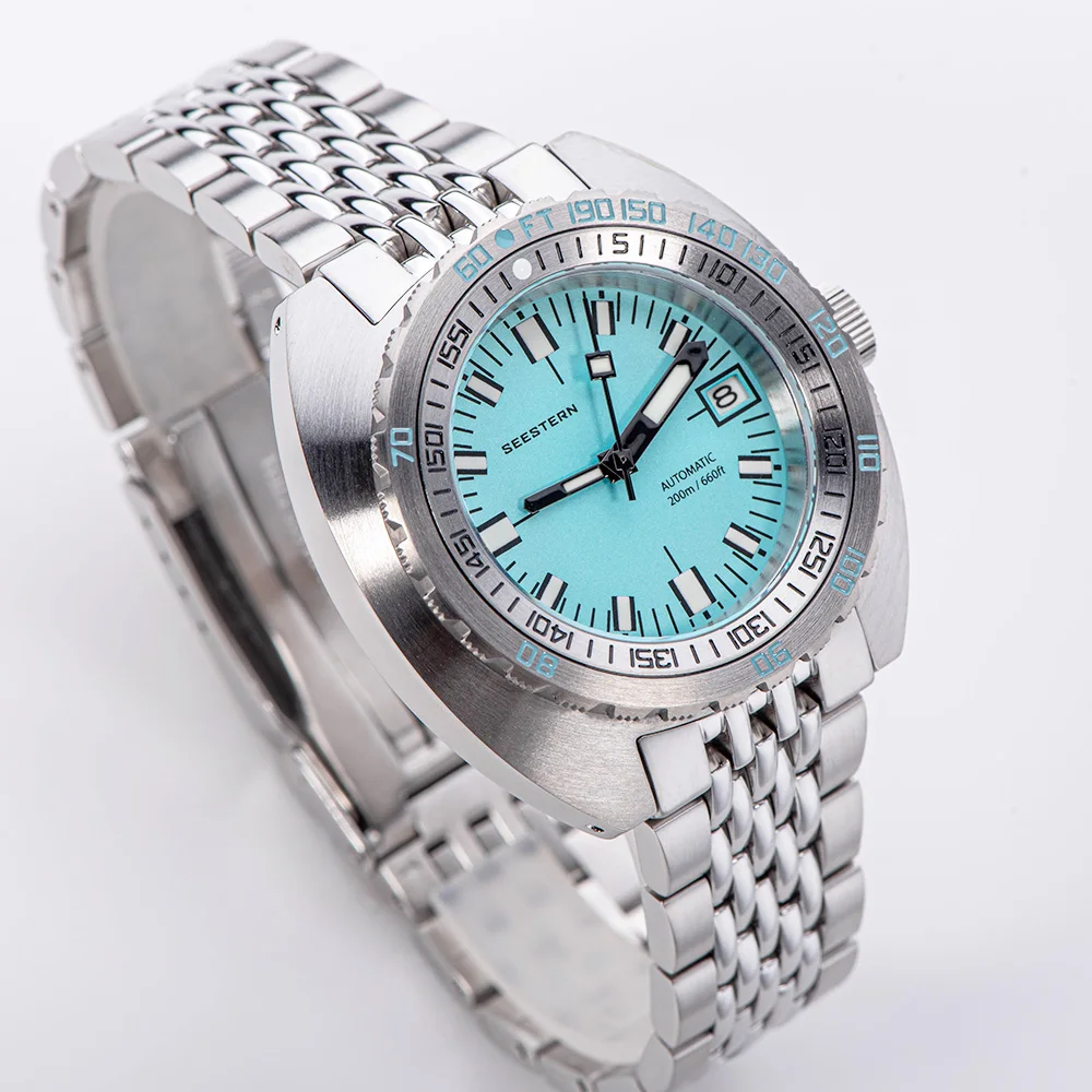 Seestern Sub300Tv3 Diving Orologi Da Uomo Data Orologio Da Polso Impermeabile Luminoso Movimento Nh35Braccialetto Meccanico Automatico Zaffiro