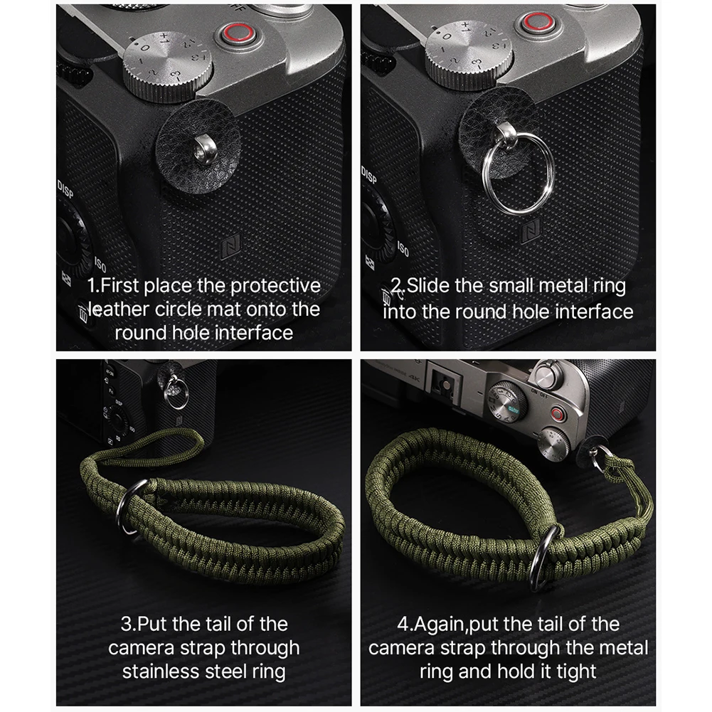 Handmade Woven Camera Hand Strap Adjustable Camera Strap with Safer Connector Hand Strap for Canon Nikon Sony Fuji Leica Olympus