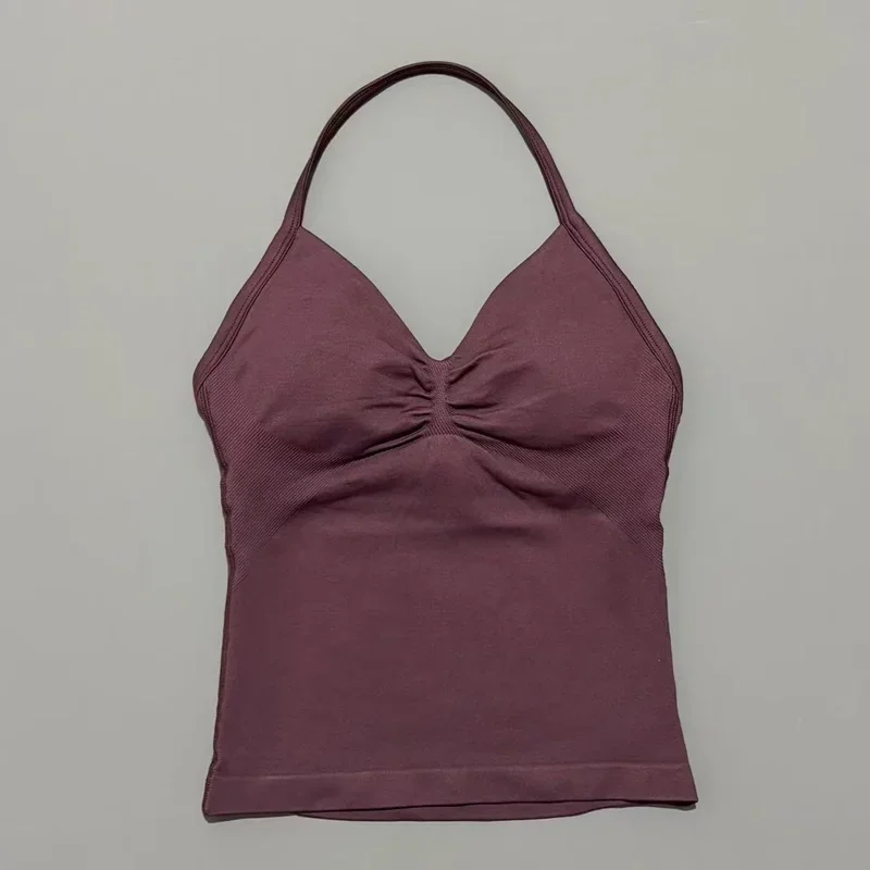 Women's Solid Color Quick Dry Athletic Tank Top – Breathable, Sleeveless, Elastic Fitness Wear