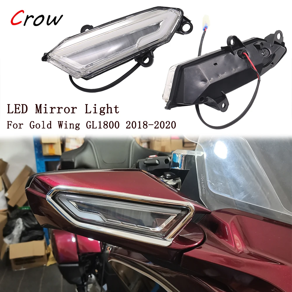 

For Honda Goldwing Gold Wing GL1800 GL 1800 F6B 2018-2020 Motorcycle LED Front Side Rearview Mirror Turn Signal Indicator Light