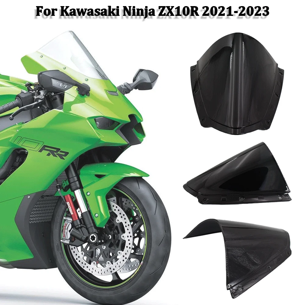 

For KAWASAKI Ninja ZX10R ZX-10R ZX1 0R 2021-2023 Motorcycle Windscreen Windshield Wind Screen Shield Protector